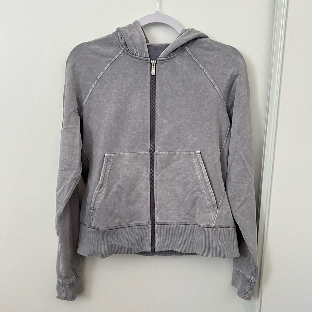 Lululemon Gray Lavender Full Zip Sweater
